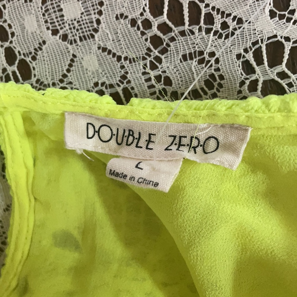 Neon Yellow Floral Top - Picture 6 of 8
